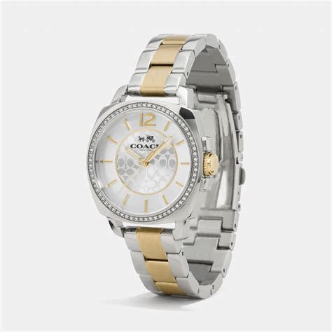 coach boyfriend watch|coach boyfriend watch two tone.